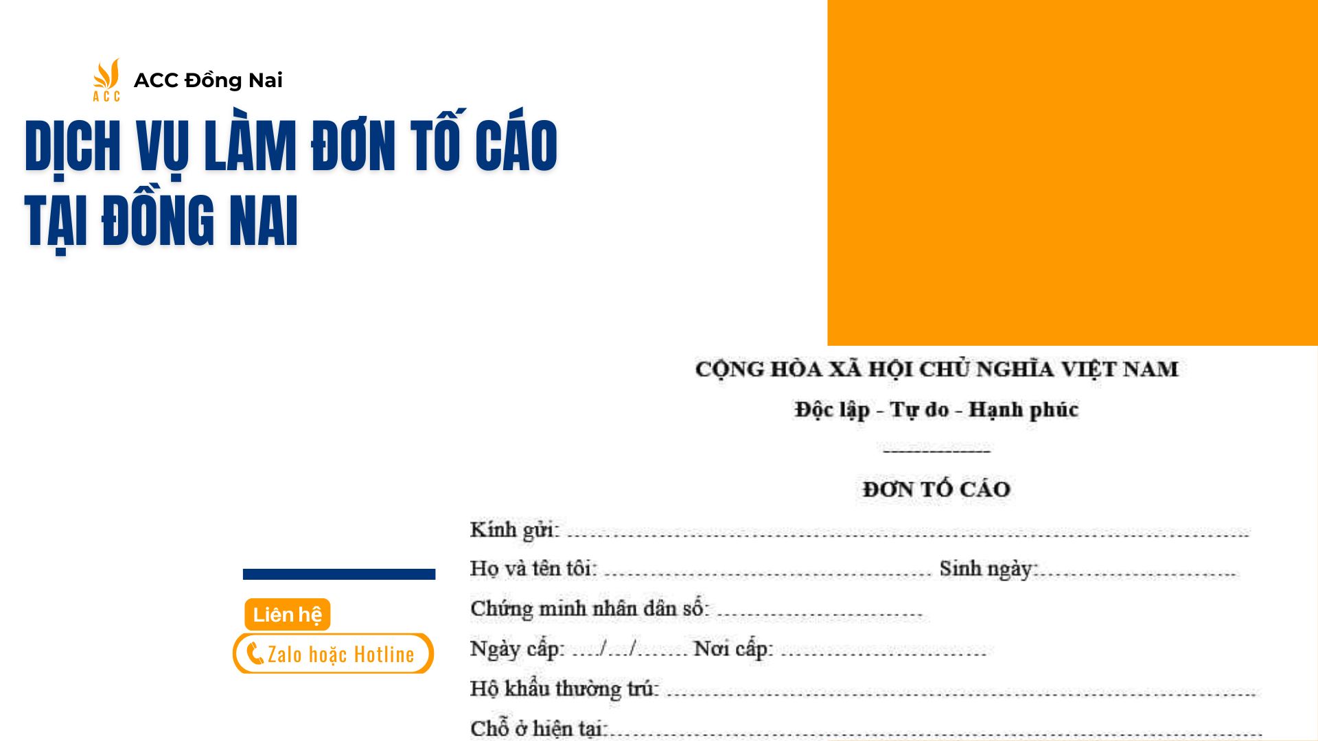 Dịch vụ làm đơn tố cáo tại Đồng Nai