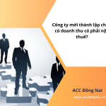 Công ty mới thành lập chưa có doanh thu có phải nộp thuế
