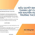 Mẫu quyết định thành lập chi hội khuyến học trường THCS