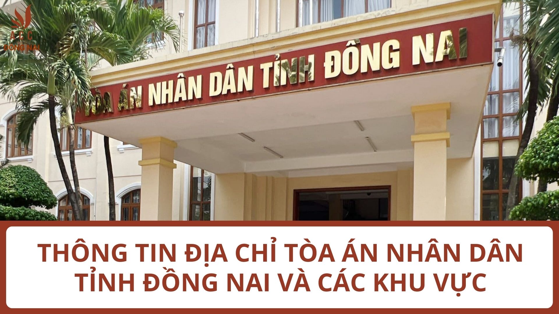 Thông tin địa chỉ Tòa án Nhân dân tỉnh Đồng Nai và các khu vực