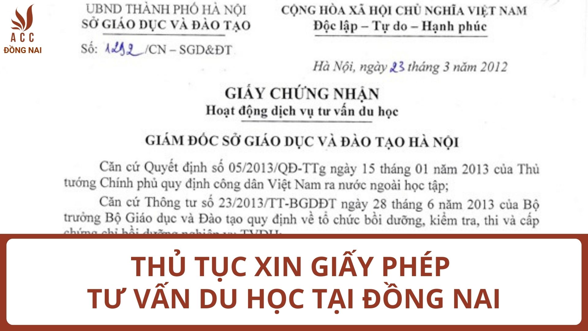 Thủ tục xin Giấy phép tư vấn du học tại Đồng Nai (1)