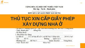 Thủ tục xin cấp giấy phép xây dựng nhà ở