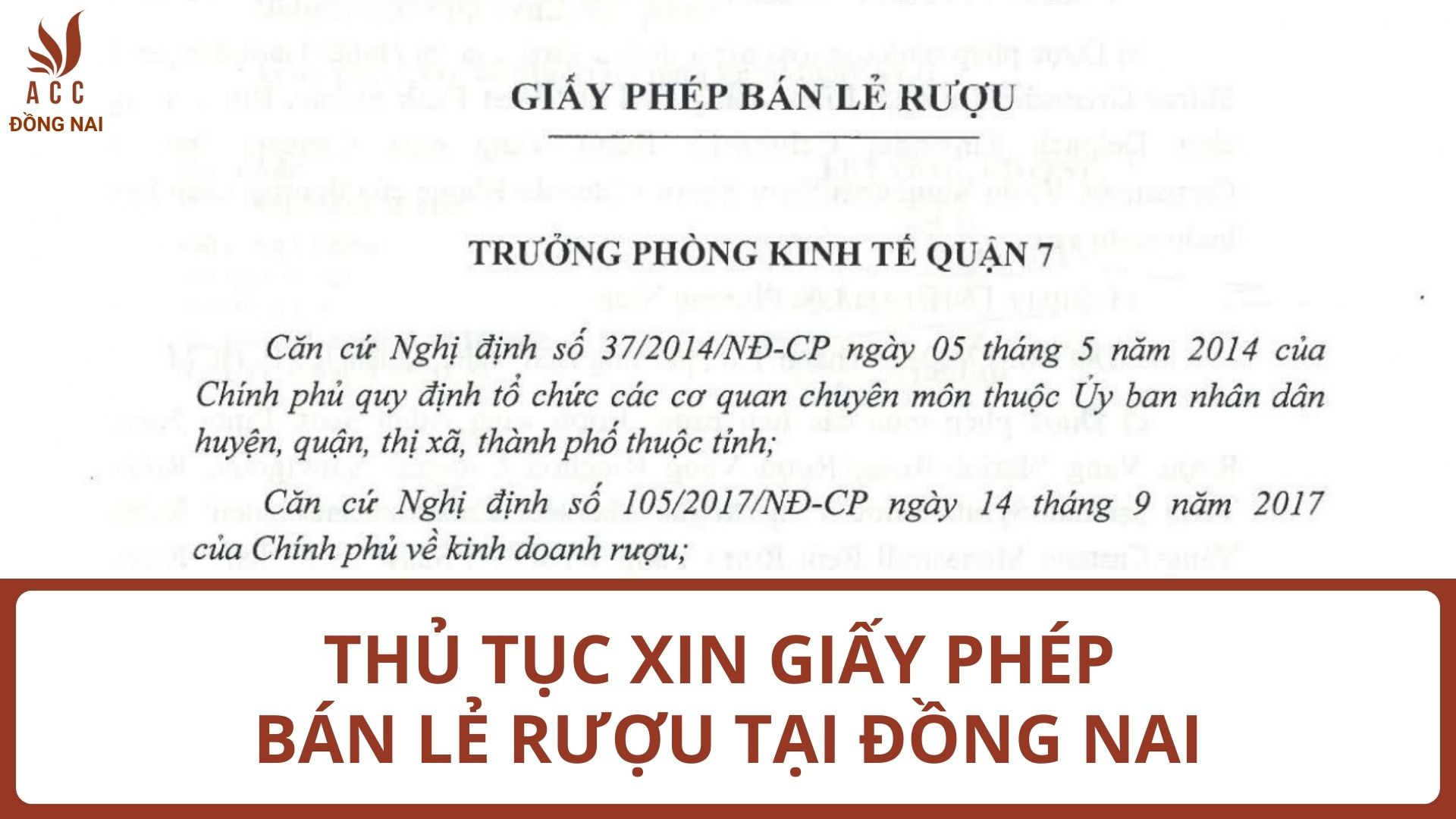 Thủ tục xin giấy phép bán lẻ rượu tại Đồng Nai