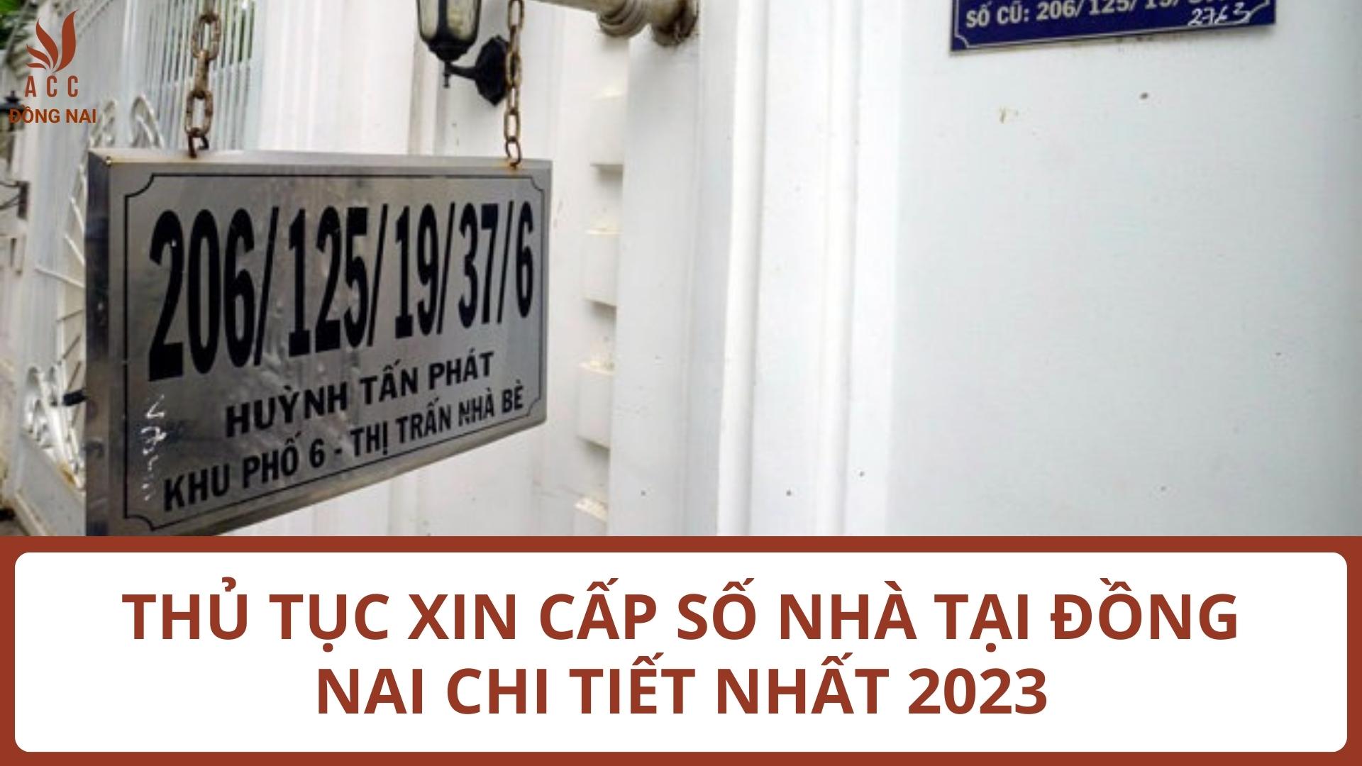 Thủ tục xin cấp số nhà tại Đồng Nai