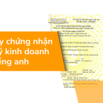 Mẫu giấy chứng nhận đăng ký kinh doanh tiếng anh