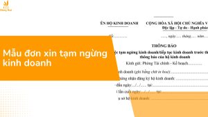 Mẫu đơn xin tạm ngừng kinh doanh