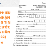 Mẫu phiếu thu nhận thông tin Căn cước công dân (CC02)