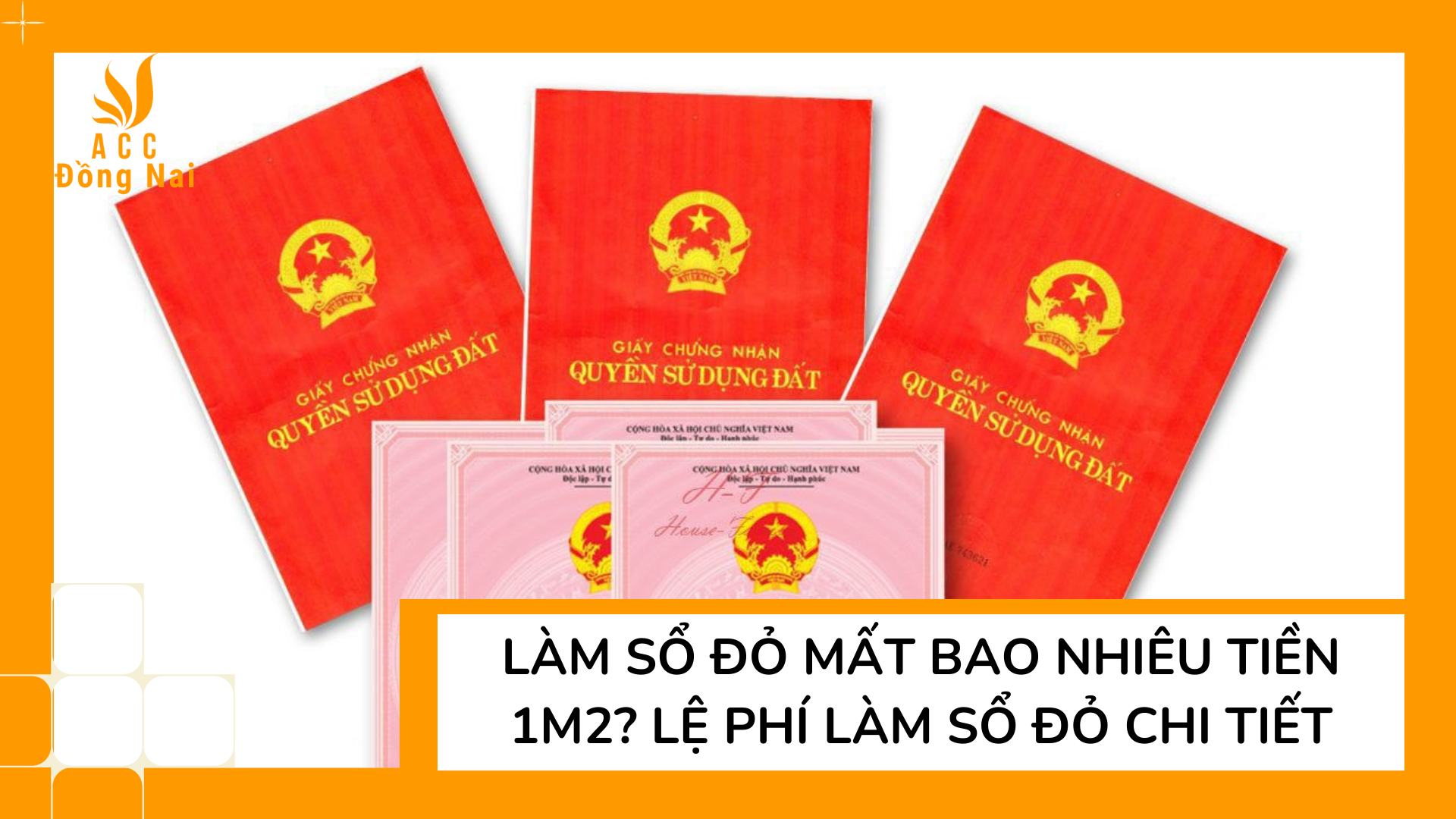 Làm sổ đỏ mất bao nhiêu tiền 1m2? Lệ phí làm sổ đỏ chi tiết