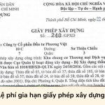 Lệ phí gia hạn giấy phép xây dựng