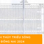 Lịch thủy triều sông Đồng Nai 2024