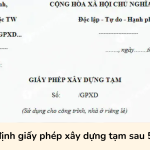 Quy định giấy phép xây dựng tạm sau 5 năm