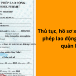 Thủ tục, hồ sơ xin cấp giấy phép lao động cho nhà quản lý