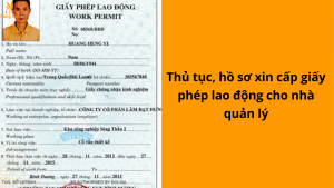 Thủ tục, hồ sơ xin cấp giấy phép lao động cho nhà quản lý