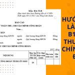 Hướng dẫn làm mẫu B14 TLĐ - Thu chi tài chính công đoàn