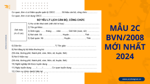 Mẫu 2C BVN/2008 mới nhất 2024