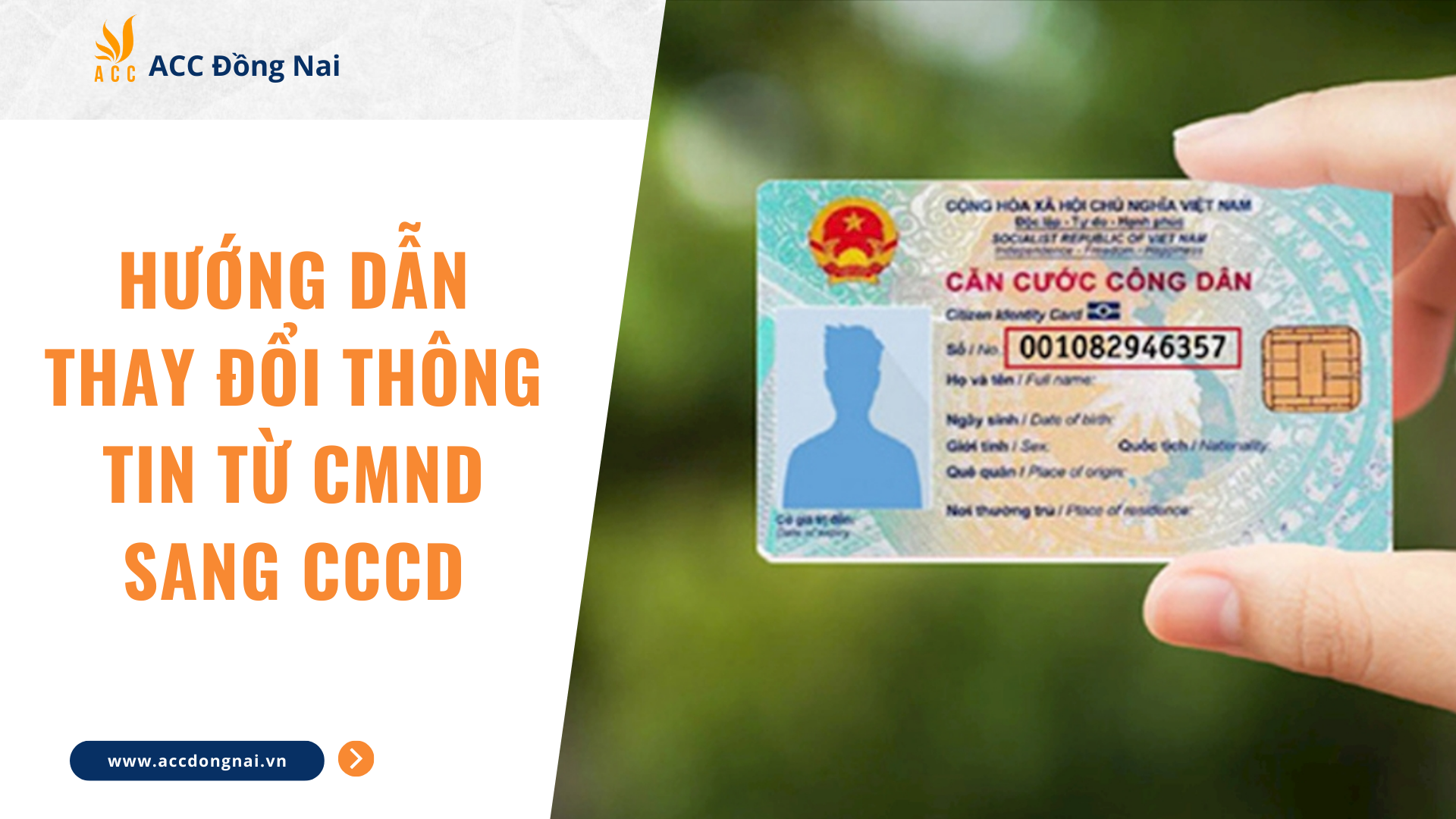 Hướng dẫn thay đổi thông tin từ CMND sang CCCD