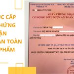 Thủ tục cấp giấy chứng nhận vệ sinh an toàn thực phẩm