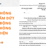 Mẫu thông báo chấm dứt hoạt động văn phòng đại diện