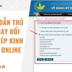 Hướng dẫn thủ tục thay đổi giấy phép kinh doanh online