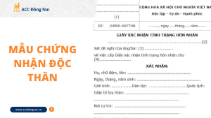 Mẫu chứng nhận độc thân