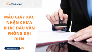 Mẫu giấy xác nhận chưa khắc dấu văn phòng đại diện