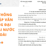 Mẫu thông báo lập văn phòng đại diện tại nước ngoài