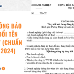 Mẫu thông báo thay đổi tên công ty (Chuẩn nhất 2024)