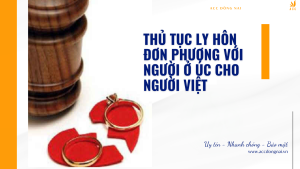 Thủ tục ly hôn đơn phương với người ở Úc cho người Việt