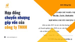 Hợp đồng chuyển nhượng góp vốn của công ty TNHH