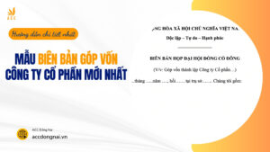 Mẫu biên bản góp vốn công ty cổ phần mới nhất