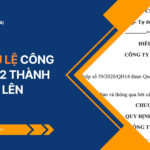 Mẫu điều lệ công ty TNHH 2 thành viên trở lên