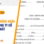 Mẫu giấy chứng nhận góp vốn công ty cổ phần mới nhất