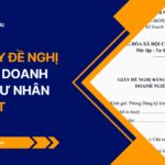 Mẫu giấy đề nghị đăng ký doanh nghiệp tư nhân mới nhất