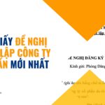 Mẫu giấy đề nghị thành lập công ty cổ phần mới nhất