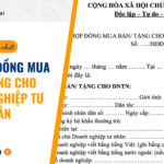 Mẫu hợp đồng mua bán, tặng cho doanh nghiệp tư nhân