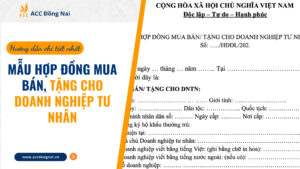 Mẫu hợp đồng mua bán, tặng cho doanh nghiệp tư nhân