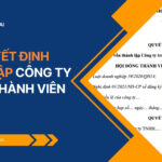 Mẫu quyết định thành lập công ty TNHH 2 thành viên trở lên