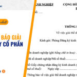 Mẫu thông báo giải thể công ty cổ phần mới nhất