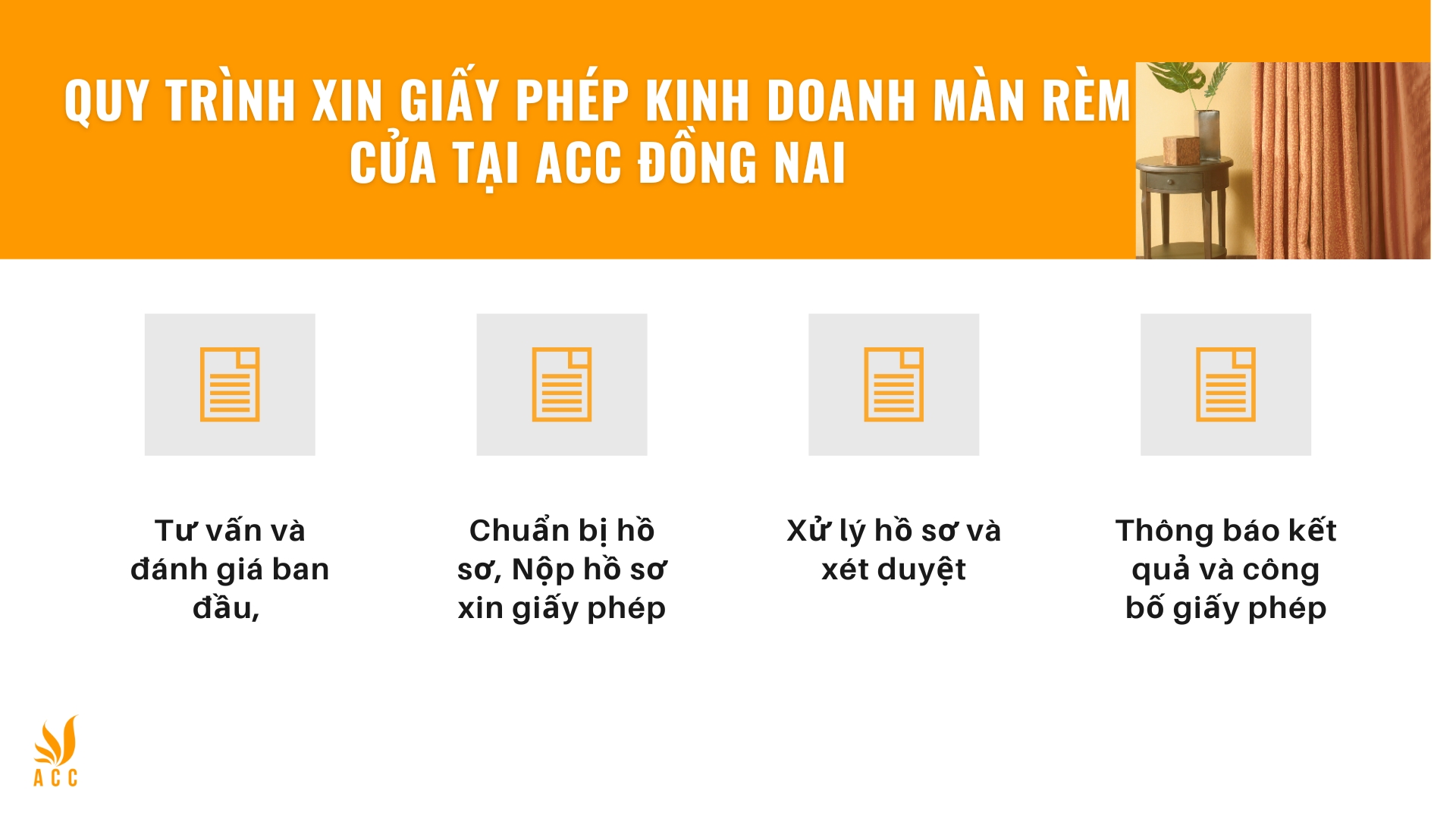 Quy trình xin giấy phép kinh doanh màn rèm cửa tại ACC Đồng Nai
