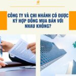 Công ty và chi nhánh có được ký hợp đồng mua bán với nhau không