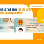 Đăng ký mã số thuế bằng thẻ căn cước công dân được không