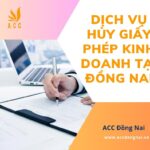 Dịch vụ hủy giấy phép kinh doanh tại Đồng Nai