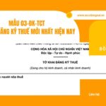 Mẫu 03-ĐK-TCT Tờ khai đăng ký thuế mới nhất hiện nay