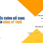 Tờ khai điều chỉnh bổ sung thông tin đăng ký thuế