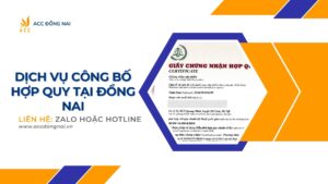 Dịch vụ công bố hợp quy tại Đồng Nai