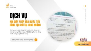 Dịch vụ xin giấy phép bán rượu tiêu dùng tại chỗ tại Long Khánh