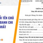 Thủ tục đổi tên chủ hộ kinh doanh chi tiết nhất