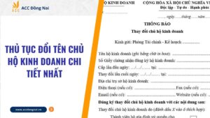 Thủ tục đổi tên chủ hộ kinh doanh chi tiết nhất