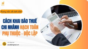 Cách khai báo thuế chi nhánh hạch toán phụ thuộc - độc lập