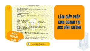 Làm giấy phép kinh doanh tại ACC Bình Dương